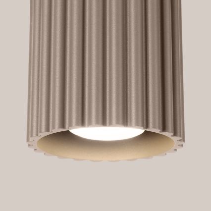 AURA virziena gaismeklis 1xGU10/10W/230V Ø 10 cm, taupe