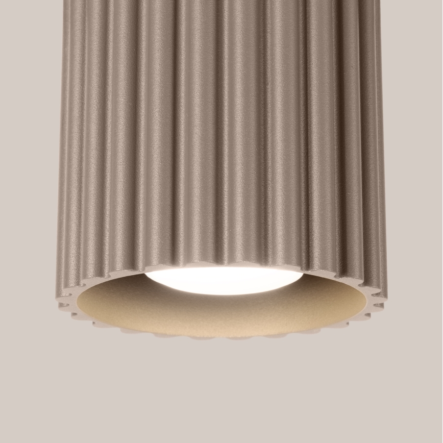 AURA virziena gaismeklis 1xGU10/10W/230V Ø 10 cm, taupe