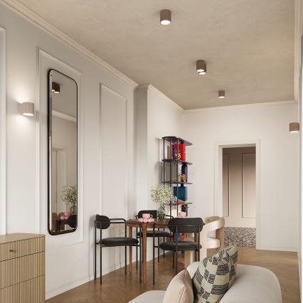 Virziena gaismeklis AURA 2xGU10/10W/230V brūngpelēks