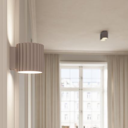 Virziena gaismeklis AURA 2xGU10/10W/230V brūngpelēks