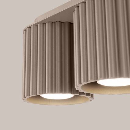 Virziena gaismeklis AURA 2xGU10/10W/230V brūngpelēks