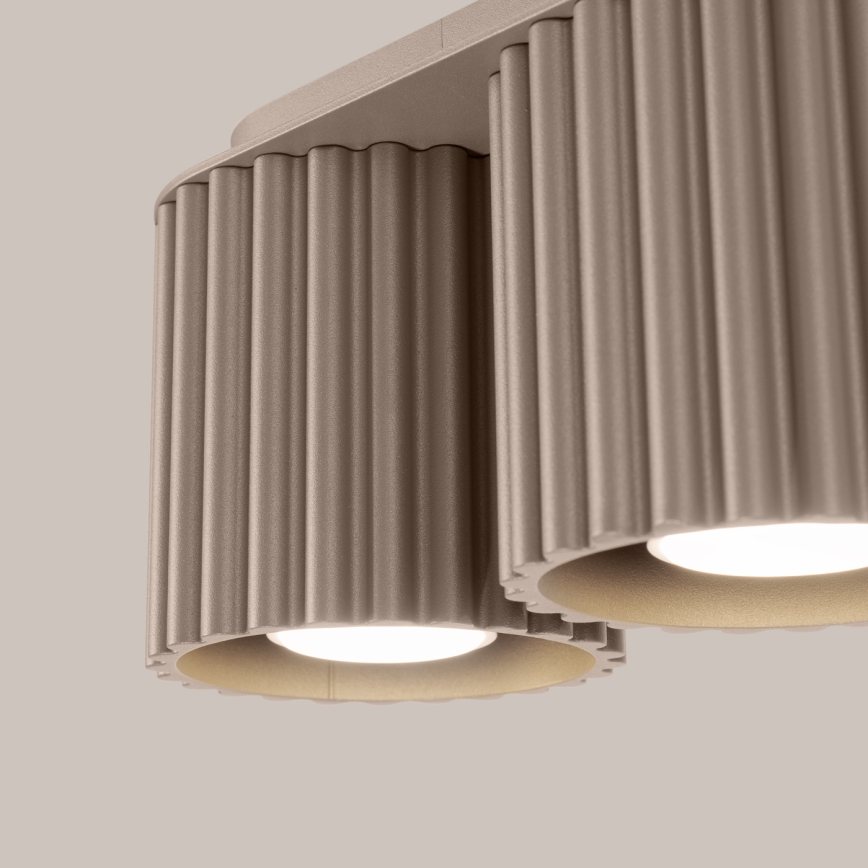 Virziena gaismeklis AURA 2xGU10/10W/230V brūngpelēks