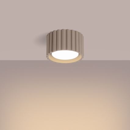 Virziena gaismeklis AURA 1xGX53/10W/230V Ø 10 cm taupe