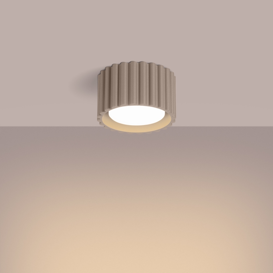 Virziena gaismeklis AURA 1xGX53/10W/230V Ø 10 cm taupe
