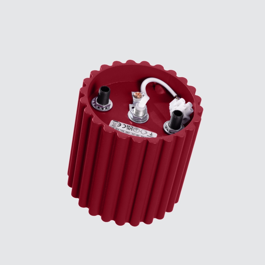 Virziena gaismeklis AURA 1xGU10/10W/230V Ø 10 cm sarkans