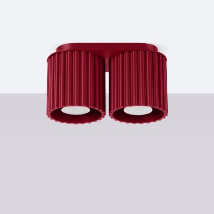 AURA akcenta gaismeklis 2xGU10/10W/230V, sarkans