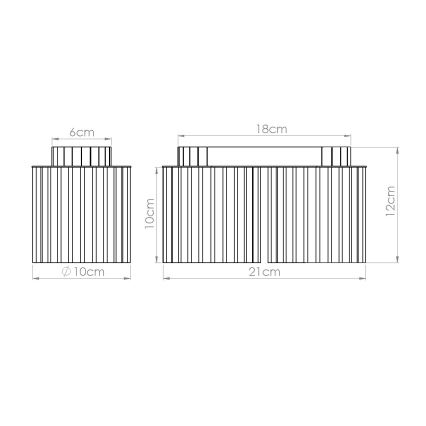 AURA akcenta gaismeklis 2xGU10/10W/230V, sarkans