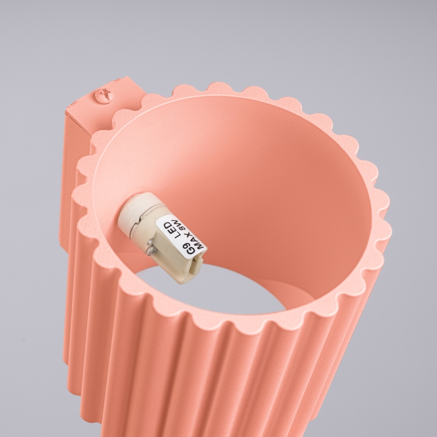 Sienas lampa AURA 1xG9/10W/230V rozā