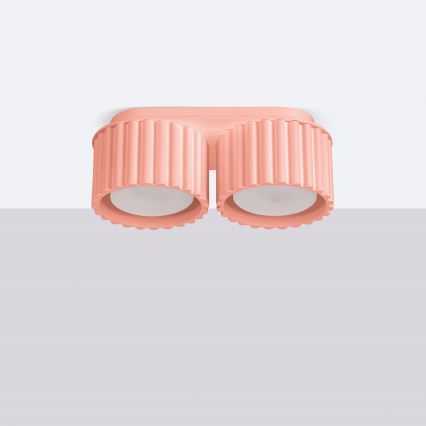 Virziena gaismeklis AURA 2xGX53/10W/230V rozā