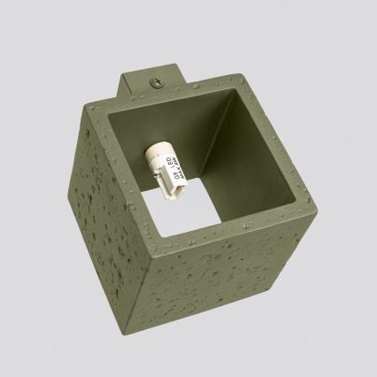 Sienas spotgaismeklis QUAD 1xG9/8W/230V betons/zaļš