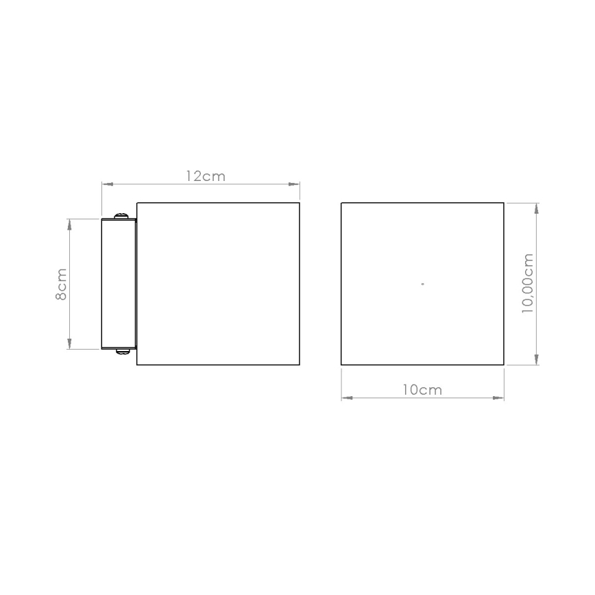 Sienas spotgaismeklis QUAD 1xG9/8W/230V betons/zaļš