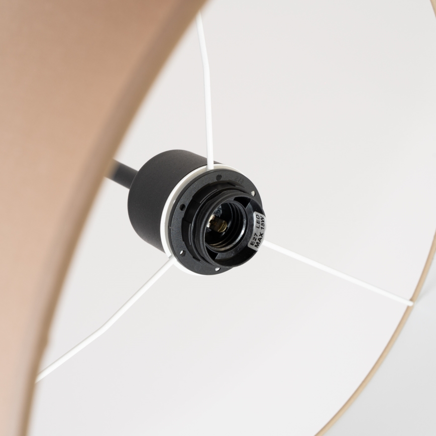 Pakaramais gaismeklis ar vadu NEVIA 1xE27/15W/230V Ø 40 cm taupe