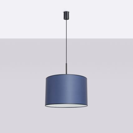Pakaramā griestu lampa NEVIA uz vada 1xE27/15W/230V Ø 40 cm, zila