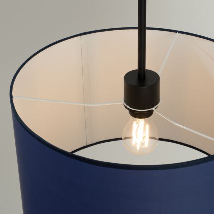 Pakaramā griestu lampa NEVIA uz vada 1xE27/15W/230V Ø 40 cm, zila