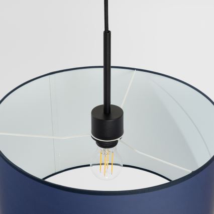 Pakaramā griestu lampa NEVIA uz vada 1xE27/15W/230V Ø 40 cm, zila