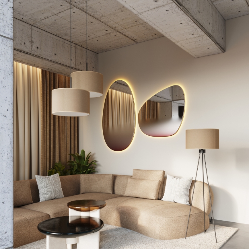 Grīdas lampa NEVIA 1xE27/15W/230V taupe