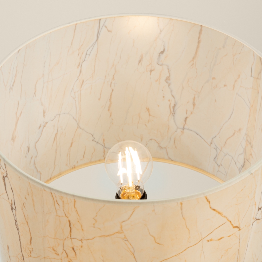 Grīdas lampa NEVIA 1xE27/15W/230V bēša/marmora dekors
