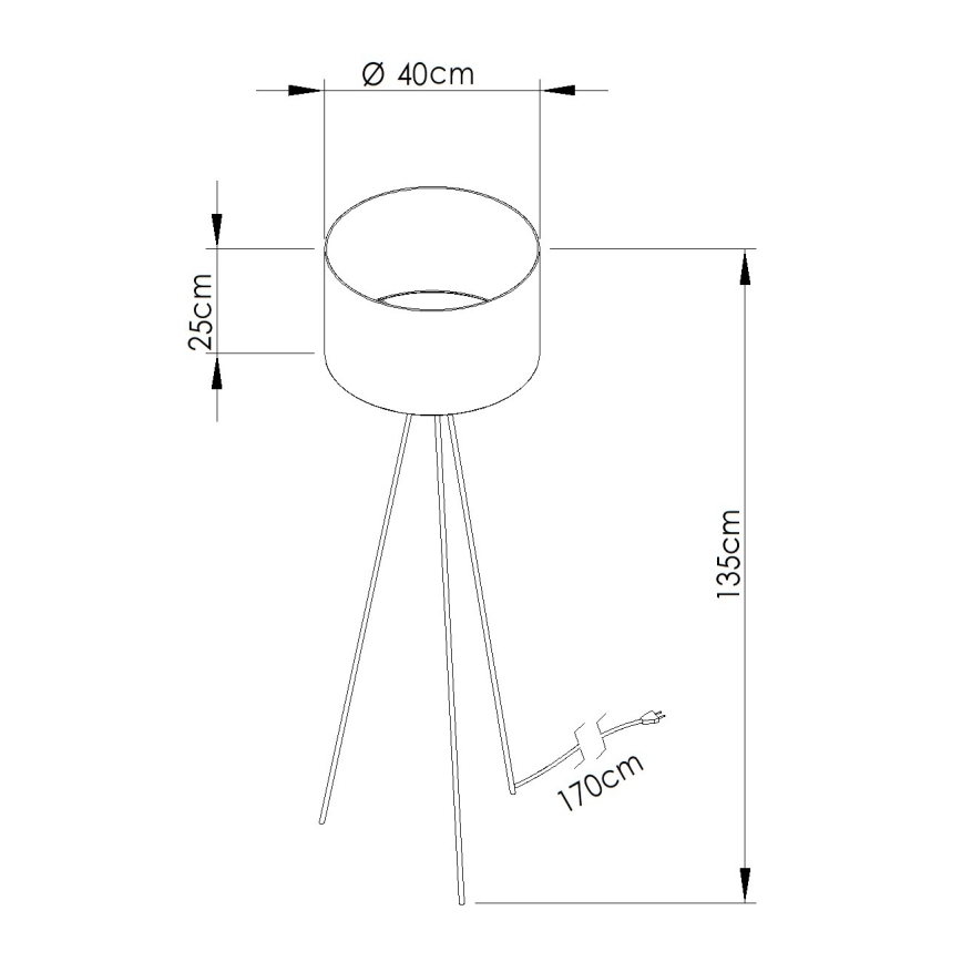 Grīdas lampa NEVIA 1xE27/15W/230V zilā