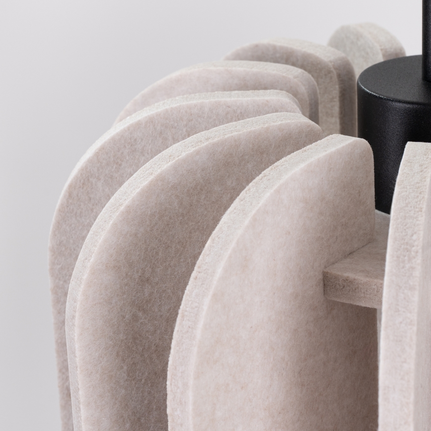 Pakaramais lukturis uz vada MULA 1xE27/15W/230V Ø 27 cm krēmkrāsas