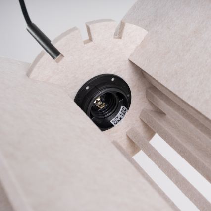 Pakaramais lukturis uz vada MULA 1xE27/15W/230V Ø 27 cm krēmkrāsas