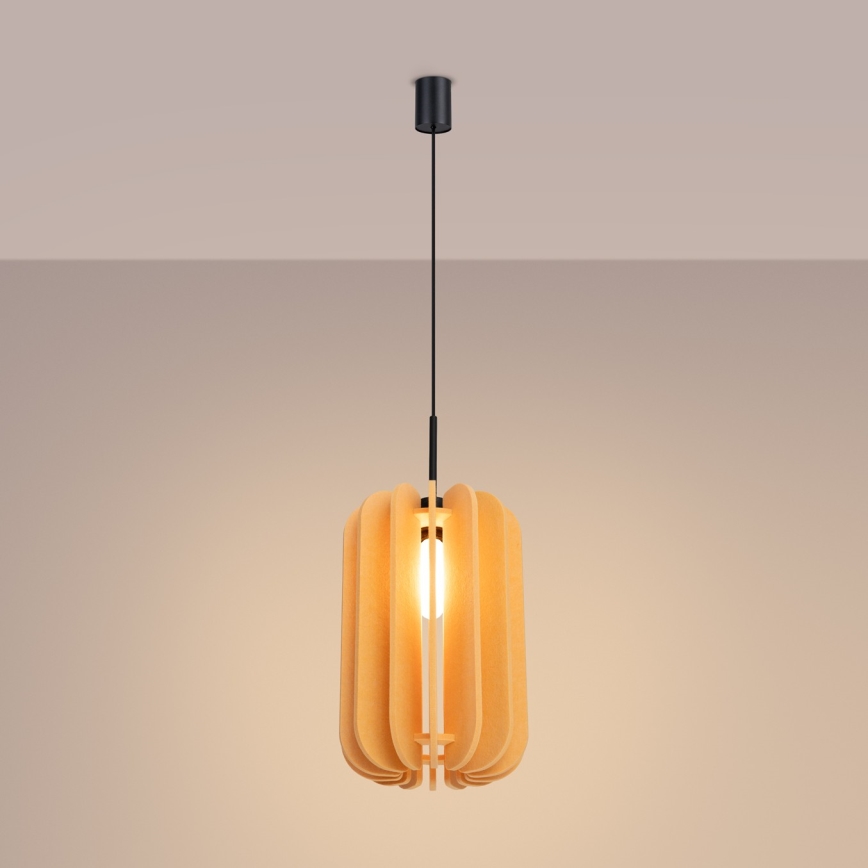 Piekaramā lampa uz kabeļa MULA 1xE27/15W/230V Ø 27 cm dzeltena