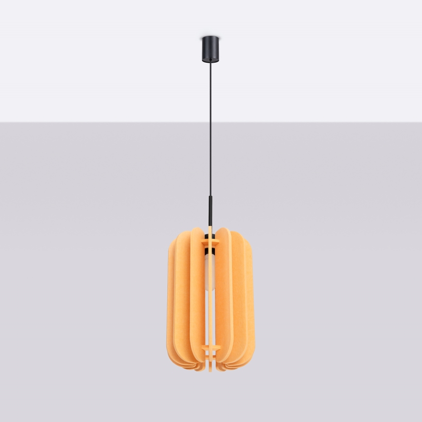 Piekaramā lampa uz kabeļa MULA 1xE27/15W/230V Ø 27 cm dzeltena