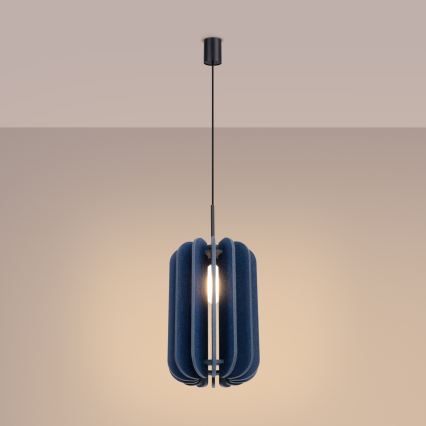 Pakaramā lampa uz vada MULA 1xE27/15W/230V, diam. 27 cm, zila