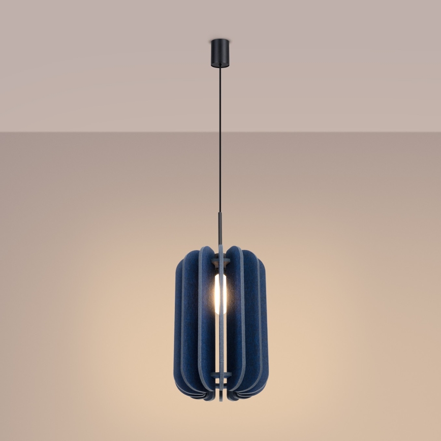 Pakaramā lampa uz vada MULA 1xE27/15W/230V, diam. 27 cm, zila