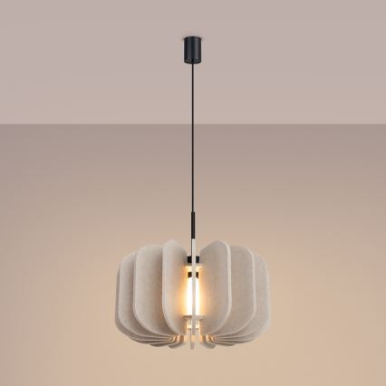 Pakaramā lampa uz vada MULA 1xE27/15W/230V pr. 45 cm krēmkrāsaina
