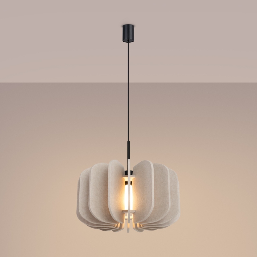 Pakaramā lampa uz vada MULA 1xE27/15W/230V pr. 45 cm krēmkrāsaina