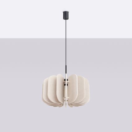 Pakaramā lampa uz vada MULA 1xE27/15W/230V pr. 45 cm krēmkrāsaina