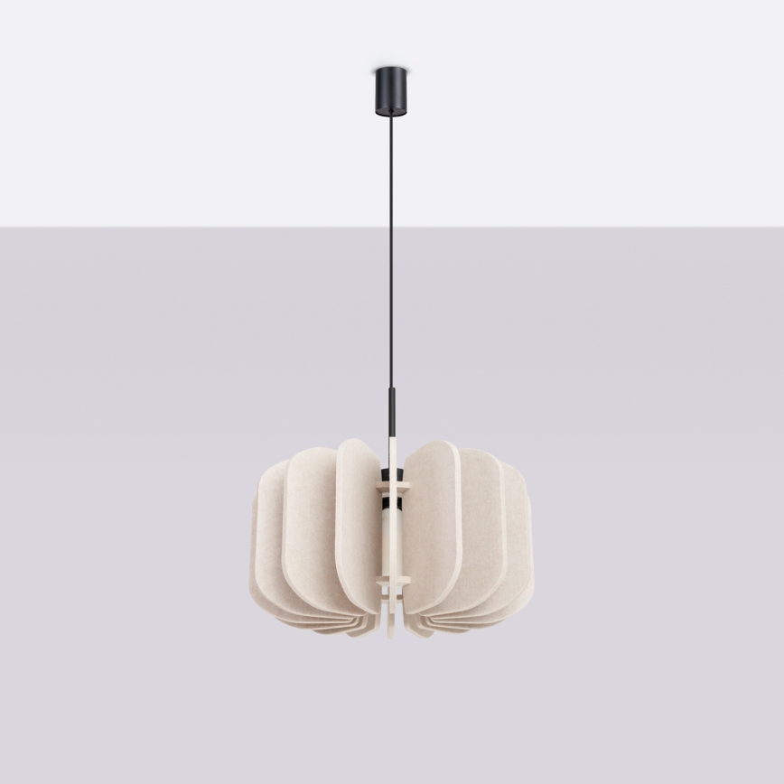 Pakaramā lampa uz vada MULA 1xE27/15W/230V pr. 45 cm krēmkrāsaina