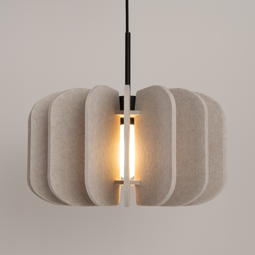 Pakaramā lampa uz vada MULA 1xE27/15W/230V pr. 45 cm krēmkrāsaina