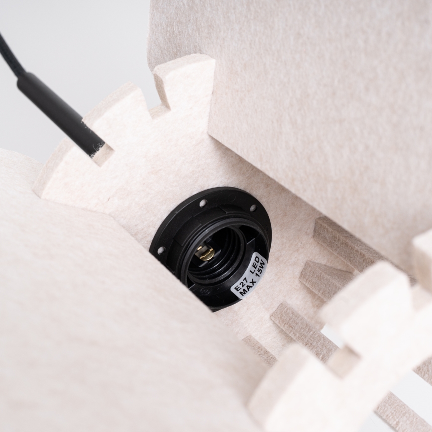 Pakaramā lampa uz vada MULA 1xE27/15W/230V pr. 45 cm krēmkrāsaina