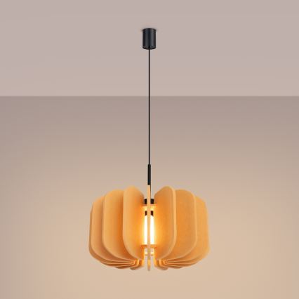 Pakaramā lampa MULA ar vadu, 1xE27/15W/230V, Ø 45 cm, dzeltena