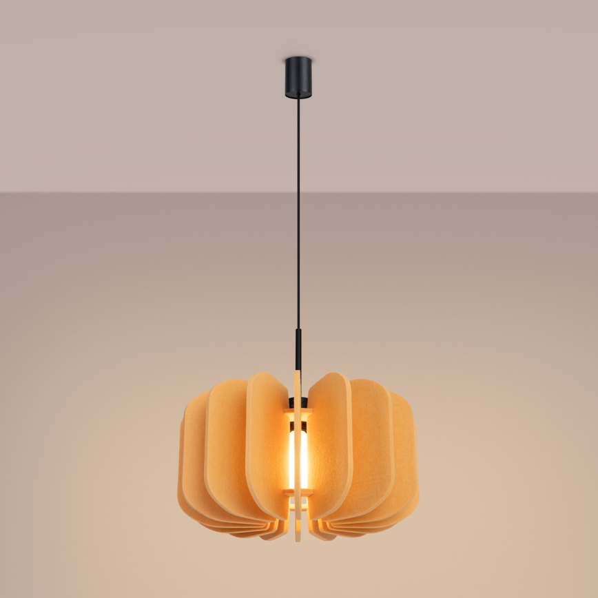 Pakaramā lampa MULA ar vadu, 1xE27/15W/230V, Ø 45 cm, dzeltena