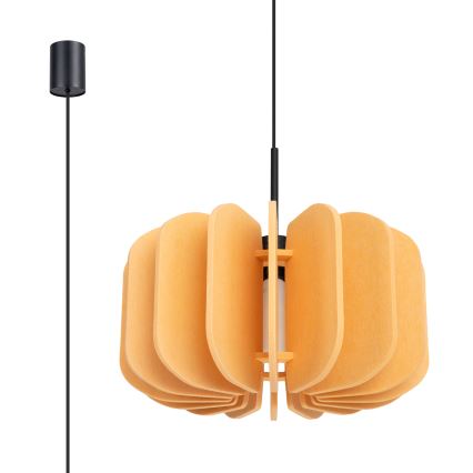 Pakaramā lampa MULA ar vadu, 1xE27/15W/230V, Ø 45 cm, dzeltena