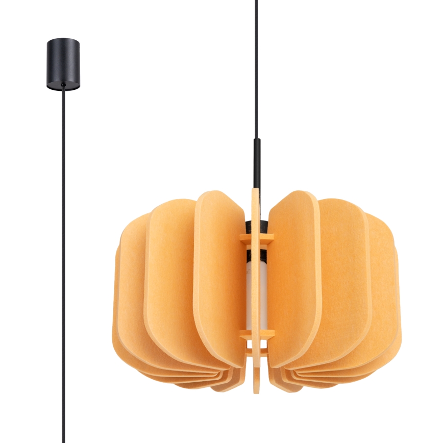 Pakaramā lampa MULA ar vadu, 1xE27/15W/230V, Ø 45 cm, dzeltena