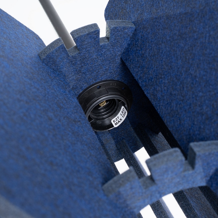 Piekaramā lampa uz troses MULA 1xE27/15W/230V Ø 45 cm, zila