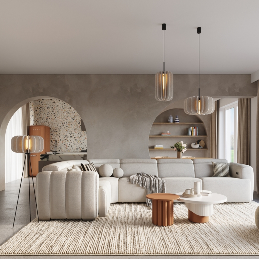 Grīdas lampa MULA 1xE27/15W/230V krēmkrāsas
