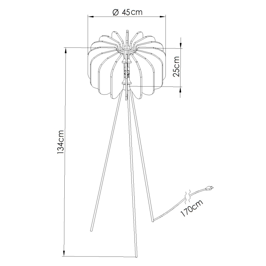 Grīdas lampa MULA 1xE27/15W/230V dzeltena