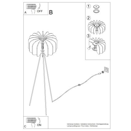 Grīdas lampa MULA 1xE27/15W/230V zila