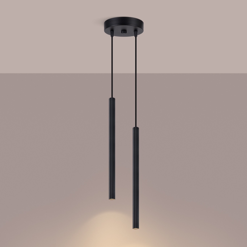 Piekaramā lampa uz vada ARCHE 2xG9/8W/230V melna
