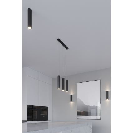 Pakaramā lampa uz vada LAGOS 2xGU10/10W/230V melna