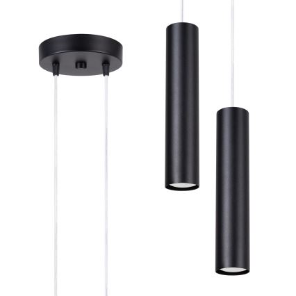 Pakaramā lampa uz vada LAGOS 2xGU10/10W/230V melna