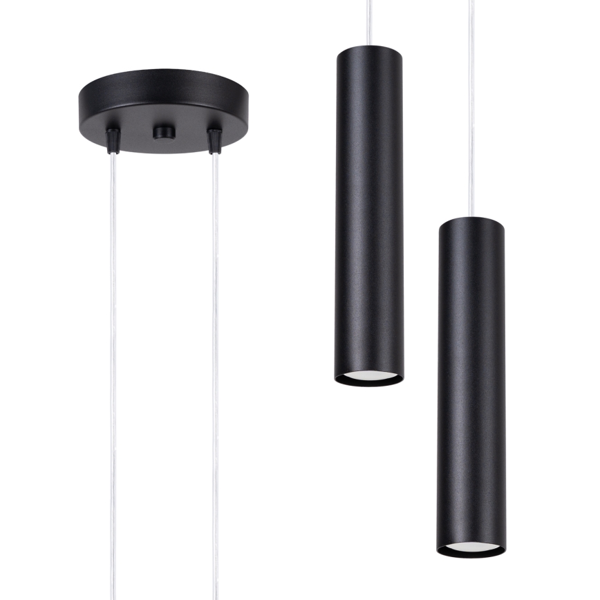 Pakaramā lampa uz vada LAGOS 2xGU10/10W/230V melna