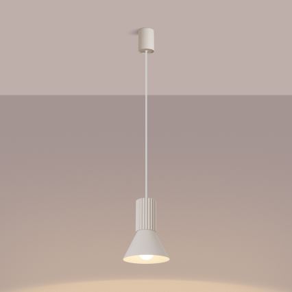 Pakaramā lampa uz vada ESTRIA 1xE14/10W/230V, Ø 14 cm, krēmkrāsaina