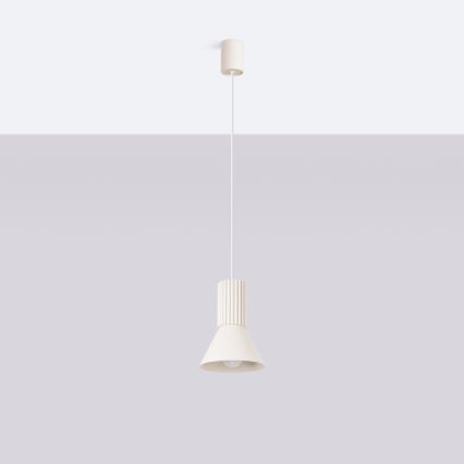 Pakaramā lampa uz vada ESTRIA 1xE14/10W/230V, Ø 14 cm, krēmkrāsaina