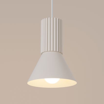 Pakaramā lampa uz vada ESTRIA 1xE14/10W/230V, Ø 14 cm, krēmkrāsaina