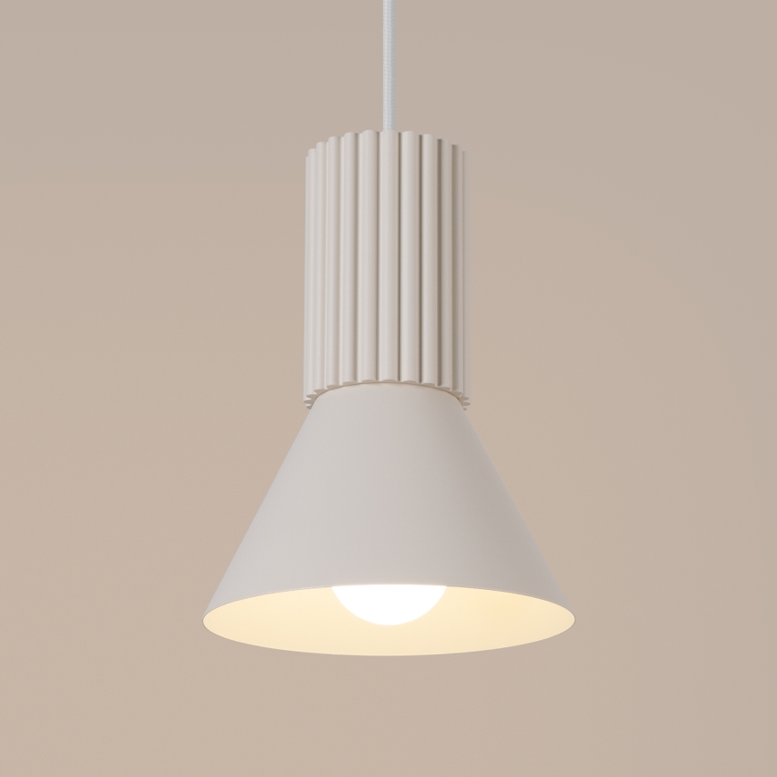 Pakaramā lampa uz vada ESTRIA 1xE14/10W/230V, Ø 14 cm, krēmkrāsaina